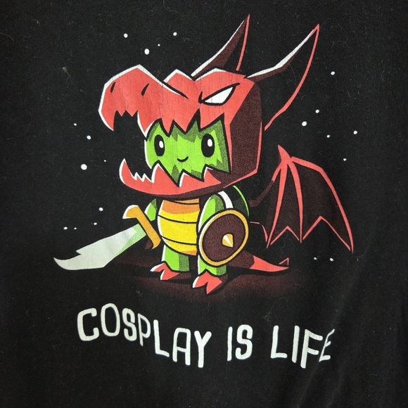 ⭐️Cosplay Is Life Black Graphic Tee Size XL - Picture 3 of 5